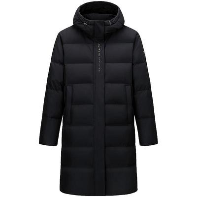 安踏防泼水中长款运动羽绒服女