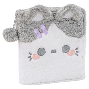 RosyPosy毛绒卡册猫猫四宫格相册拍立得小卡收纳册软糯毛绒活页本