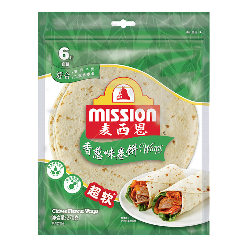 麦西恩香葱卷饼270g/袋健康营养