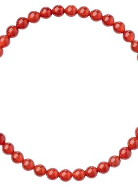 天然红玛瑙本命年手链小众极细