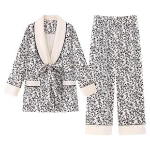 末里末【半梦花屿】海岛绒长袖长裤保暖睡衣秋冬可外穿高级感睡袍