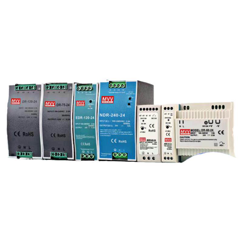 明伟导轨式开关电源EDRDR-240W120W60W24V12V10A直流MDR变压器10a