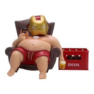 潮玩钢铁侠公仔模型玩具车载汽车摆件电脑桌面机箱装饰品宅男礼物