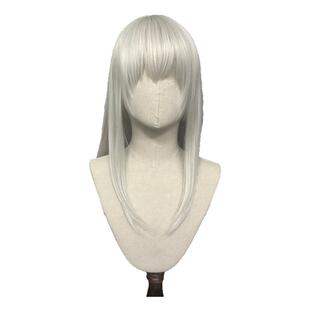 隐藏鬓角长直白+小底刘海安期cos假发阴湿水银灯万用斯库瓦罗私斋