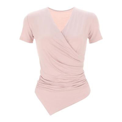 wanatry温柔气质纸片人短袖上衣