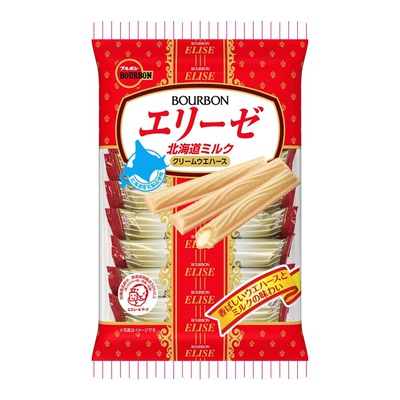 日本进口布尔本北海道牛奶威化