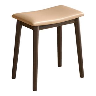 实木马鞍凳家用化妆凳子女生卧室梳妆台椅子网红化妆椅矮凳方板凳