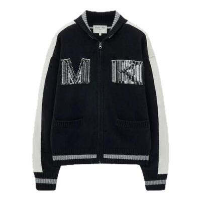 ●callmebabysoft韩国潮牌MatinKim车缝线翻领针织开衫毛衣外套女