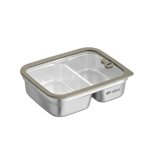 316L不锈钢上班族饭盒2026新款微波炉饭盒便当盒密封分隔餐盒加热