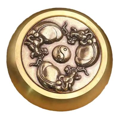 黄铜六面转转解压手把件