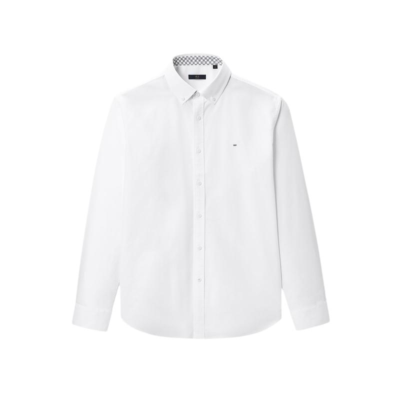 HLA/海澜之家长袖正装衬衫秋冬纯色白衬衣男士商务职业衬衫外套