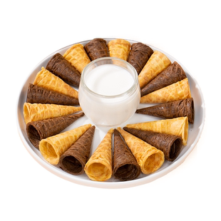 善美源冰淇淋小尾巴蛋筒甜筒小脆脆筒酸奶搭档华夫小蛋卷儿童零食