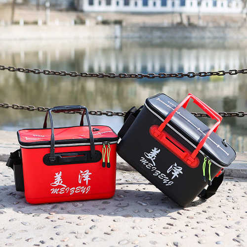 一体成型装鱼桶水桶加厚塑料EVA钓鱼桶装鱼桶活鱼鱼护水桶渔具包