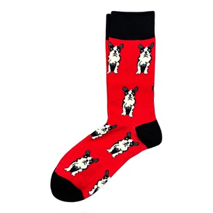 happysocks红袜子本命年男士瑞典潮袜新年喜庆中筒袜马年卡通袜子