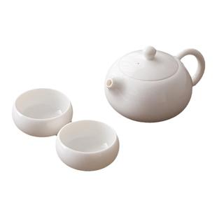 德化羊脂玉白瓷茶壶陶瓷家用泡茶壶带过滤网大号功夫茶具西施单壶
