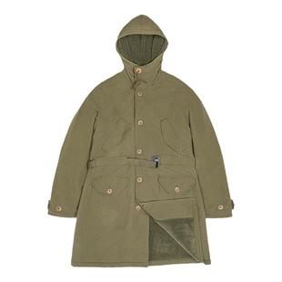 马登工装 美式复古M47派克服重磅大衣连帽保暖中长款棉衣外套男冬