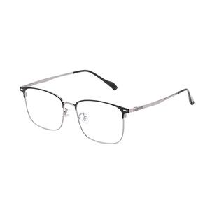 佐川商务半框眼镜男高级感超轻钛架镜框大脸显瘦防蓝光眼睛框镜架