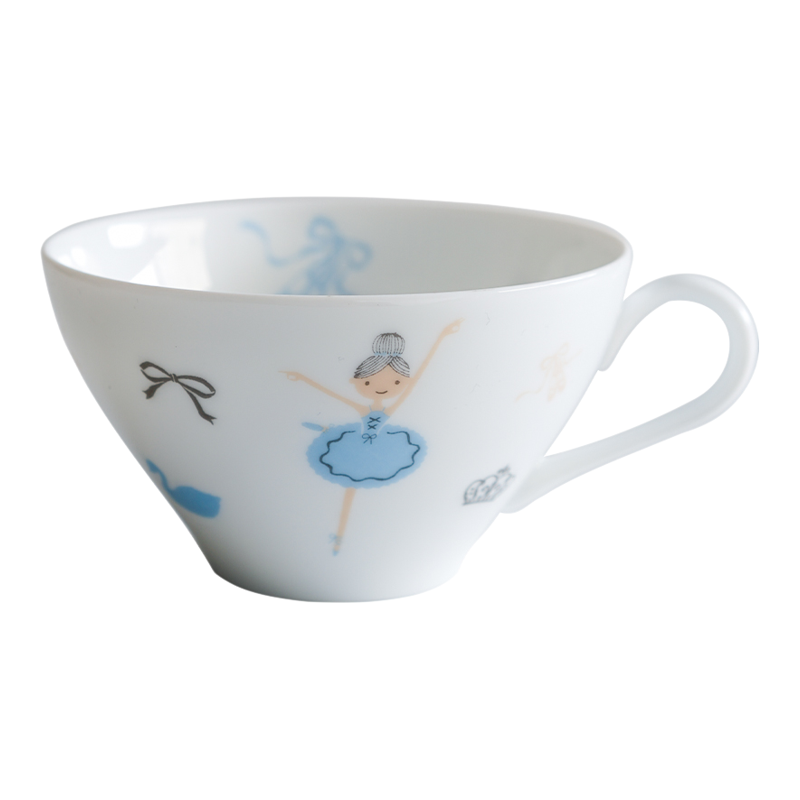 拉花花茶杯芭蕾舞下午茶杯子日本进口陶瓷欧式咖啡杯英式杯碟茶杯