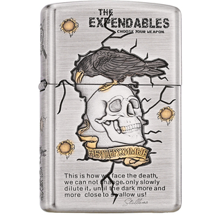 zippo正品打火机 敢死队熏银官方旗舰店防风煤油送男朋友新年礼物