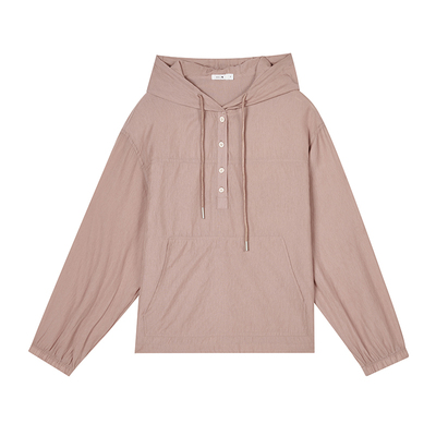 UGIZ韩版连帽薄款套头衬衫