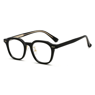 复古黑色粗框TR90眼镜框女素颜韩版显脸小防蓝光近视眼镜架男ins