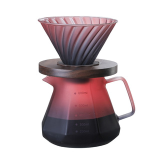 树莓色 V60 聪明杯手冲咖啡套装 带分享壶浸泡式萃取 咖啡控手冲