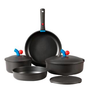 卡罗特不粘锅套装全套家用送礼乔迁礼物含钛轻量炒锅可拆卸手柄锅