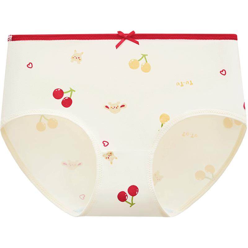 红豆居家女童红色内裤纯棉女孩马年本命年三角裤儿童新年短裤大童