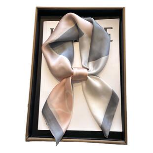 小方巾丝巾女春秋夏季妈妈四方正方形纱巾搭配衬衫护颈围脖薄围巾