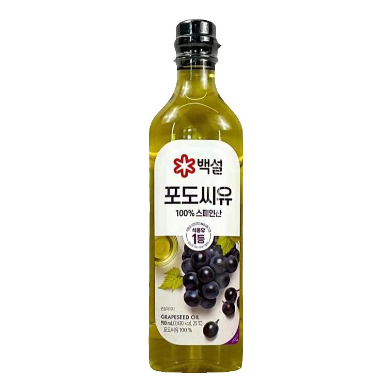 原装进口韩国白雪食用调和油900ml葡萄籽食用油调和油菜籽植物油