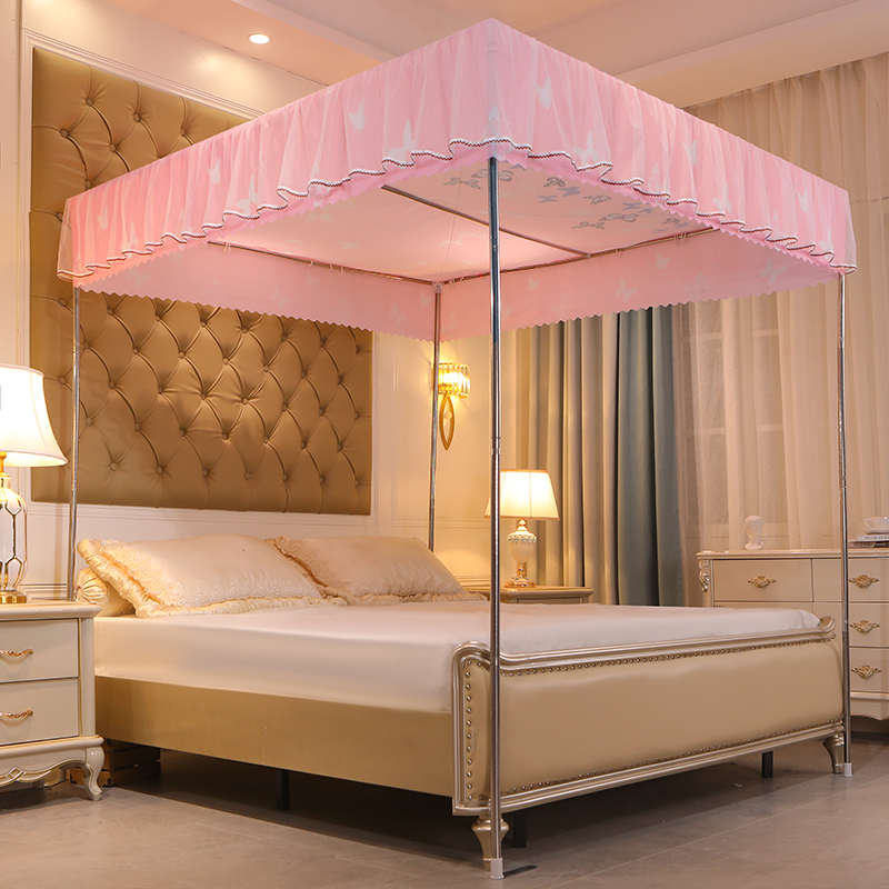 加厚遮光床幔床帘公主风蚊帐封闭一体式防尘1.5米1.8m双人床家用2