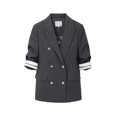 REVAN芮范设计师款娘man风蕾丝拼接西装RL10101207