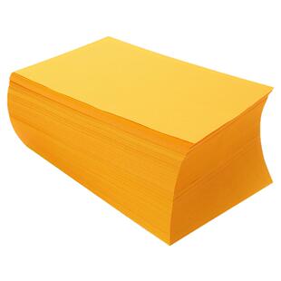 a4打印纸桔黄 复印纸a4黄色 70克桔黄彩纸80g打印纸230g橘黄卡纸彩色纸 彩色a4纸橙黄色 黄皮打印纸