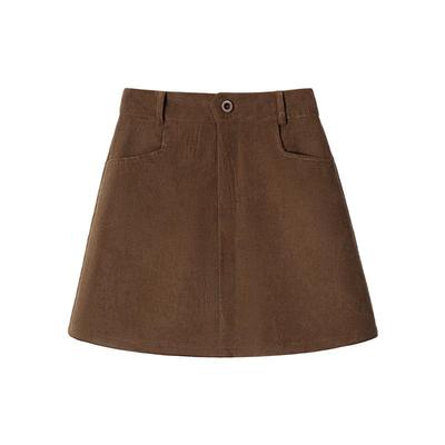 真维斯灯芯绒半身裙女秋冬2025