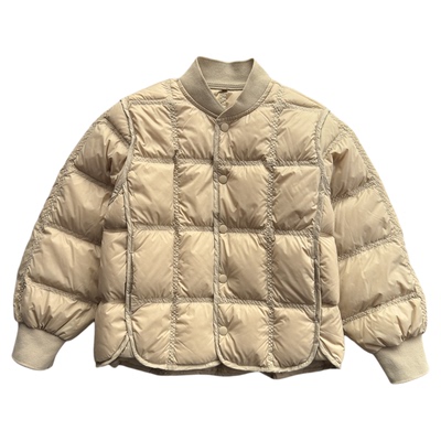 90绒国潮方格轻薄羽绒服校服内胆