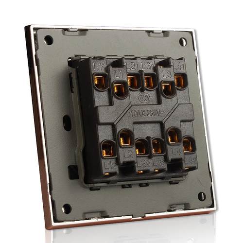 86型面板4联四位四开自动复位回弹常开常闭开关按钮智能门禁开关