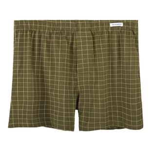 阿罗裤男纯棉宽松版型男士内裤四角裤格子透气加大号码男生平角裤