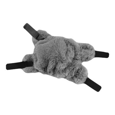 护膝男女双面加绒仿兔毛粘扣防滑