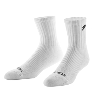有志者UZIS专业运动袜男夏季透气短筒跑步训练美式中筒毛巾袜空白
