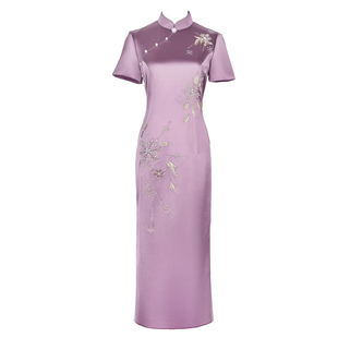 喜妈妈婚宴旗袍改良中式复古2026夏季新款女高端喜婆婆结婚礼服裙