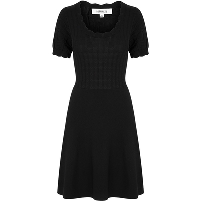 BORAAKSU大U领镂空肌理小黑裙