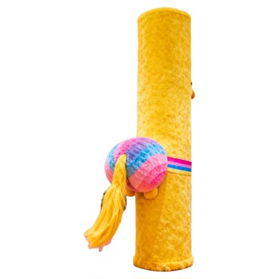 巨型拍马屁毛绒抱抱柱毛茸茸彩虹马拍照打卡装置商场柱子新年装饰