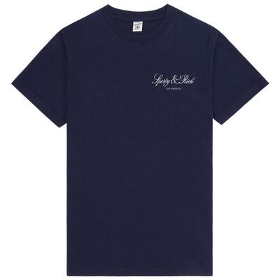 [奢享价]Sporty&Rich 男女同款经典美式宽松字母logo短袖T恤