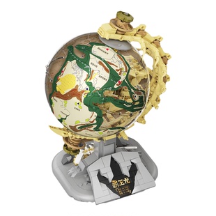 F5积木侏罗纪恐龙纪元地球仪科教级拼装积木10岁男孩益智玩具模型