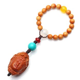 小手捻文玩珠串橄榄核跑环男女手链念珠盘玩手把件核雕葫芦财神