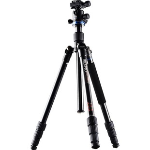 【经典蓝】百诺IF18+/IF28+三脚架单反照相机支架专业便携摄影三角架独脚架带海绵护手套微单支架旅游出行