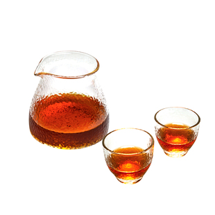 AIRFLOW气流日式锤纹玻璃杯套装 加厚耐热咖啡壶茶壶分享壶公道杯