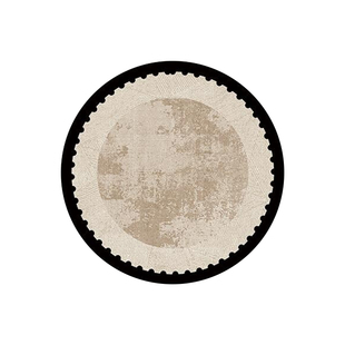 中古风圆形客厅地毯免洗可擦卧室地垫家用高级感法式书房摇摇椅垫