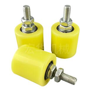 输送机无动力流水线爬坡线尼龙压轮传送机输送机滑轮配件全套