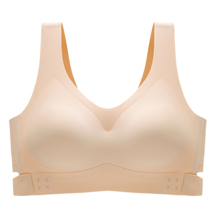 正品牌文胸无钢圈性感交叉侧排扣美背心式运动内衣女无痕矫正胸罩